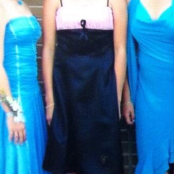 Grade 8 grad dress pink and black - Picture 1 of 8
